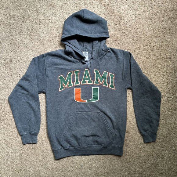 Miami University Hoodie Men's Small, Cut Neck, Gildan Tag Sweatshirt Long Sleeve - Picture 1 of 11